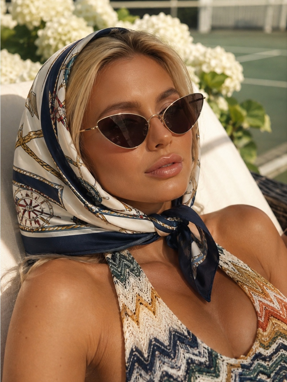 Gold Frame with Purple Lenses Sunglasses